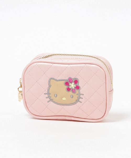 GLOBAL WORK（グローバルワーク）の「HELLO KITTY/キルトポーチ/595363（ポーチ・レディース・シルバー系その他2/ライトピンク/ブラック・FREE）」の10枚目の写真