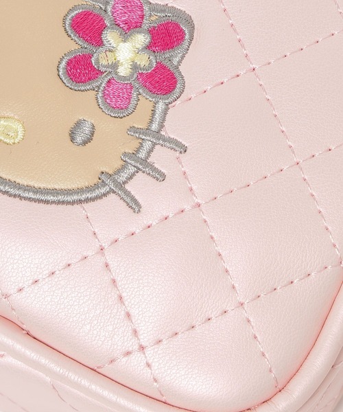 GLOBAL WORK（グローバルワーク）の「HELLO KITTY/キルトポーチ/595363（ポーチ・レディース・シルバー系その他2/ライトピンク/ブラック・FREE）」の21枚目の写真