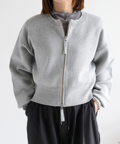 cepo（セポ）の「ドラマ着用商品♪〈セットアップ対応〉スウェットライクニットカーディガン（カーディガン/ボレロ・レディース・レッド/ネイビー/グレー・M）」の13枚目の写真