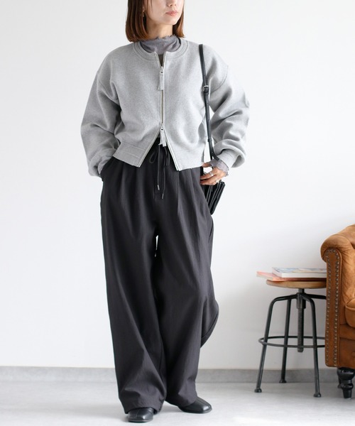 cepo（セポ）の「ドラマ着用商品♪〈セットアップ対応〉スウェットライクニットカーディガン（カーディガン/ボレロ・レディース・レッド/ネイビー/グレー・M）」の8枚目の写真