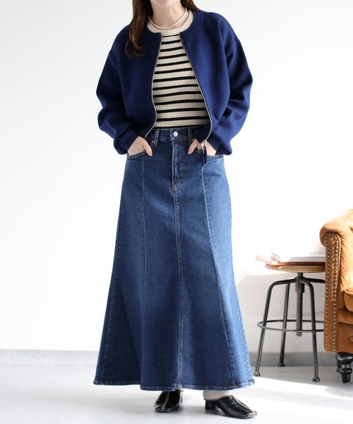 cepo（セポ）の「ドラマ着用商品♪〈セットアップ対応〉スウェットライクニットカーディガン（カーディガン/ボレロ・レディース・レッド/ネイビー/グレー・M）」の19枚目の写真