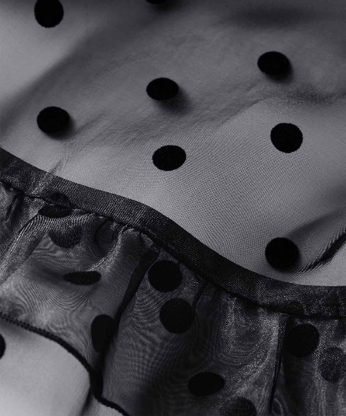 MEDE19F（メデジュウキュウ）の「ＭＥＤＥ１９Ｆ　フロッキードットオーガンジートップス〈ブラック〉（シャツ/ブラウス・レディース・ブラック・LL/M）」の10枚目の写真