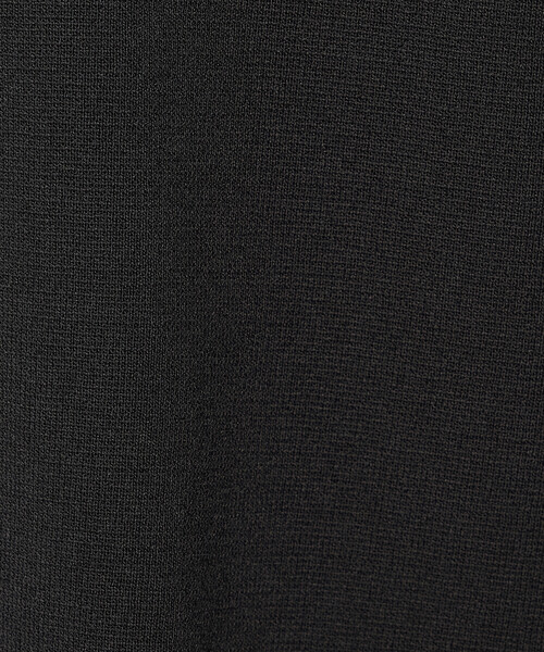 Gabardine K.T（ギャバジンケーティー）の「ブライトストレッチヤーン ミラノリブショートジャケット（ノーカラージャケット・レディース・ブラック/チャコール・9号）」の14枚目の写真