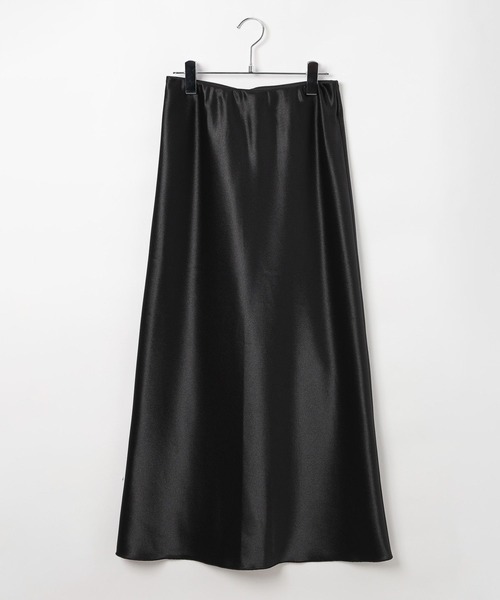 BAYFLOW（ベイフロー）の「[ヒップラインが出すぎない]サテンナロースカート（スカート・レディース・ブラック/グレー/モカ/アイボリー/ダークブラウン・MEDIUM/SMALL）」の14枚目の写真