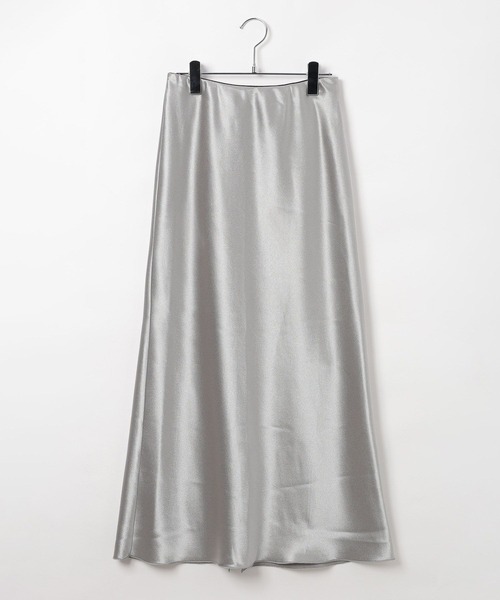 BAYFLOW（ベイフロー）の「[ヒップラインが出すぎない]サテンナロースカート（スカート・レディース・ブラック/グレー/モカ/アイボリー/ダークブラウン・MEDIUM/SMALL）」の13枚目の写真