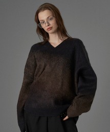 ONCILY(IVF[)JACQUARD V-NECK KNIT / WK[hVlbNjbg(jbg/Z[^[)