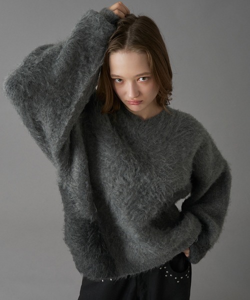 ONCILY(オンシェリー)の「JACQUARD V-NECK KNIT / ジャガードVネックニット(ニット/セーター・メンズ・グレー/アイボリー/ブラック/ブルー系その他/ブラウン系その他/ブラック系その他・SMALL/MEDIUM/LARGE)」の22枚目の写真
