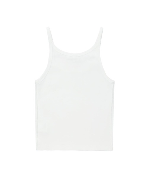 APEE BY A BATHING APE(エイピーバイアベイシングエイプ)の「HEART BADGE RIB CAMISOLE(キャミソール・レディース・ネイビー/ベージュ/ホワイト・X-SMALL/SMALL)」の4枚目の写真