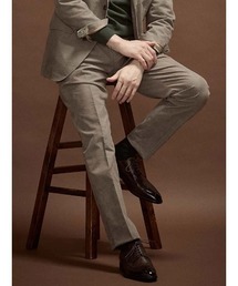 TRANS CONTINENTS | TRANS CONTINETNS コーデュロイセットアップ ヴィンテージ タックパンツ ベージュ/ブラウン(スラックス)