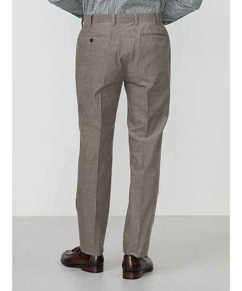 TRANS CONTINENTS（トランスコンチネンツ）の「TRANS CONTINETNS　コーデュロイセットアップ　ヴィンテージ　タックパンツ　ベージュ/ブラウン（スラックス・メンズ・ブラウン/ベージュ・S/M/L/LL/3L）」の6枚目の写真
