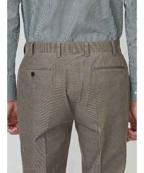 TRANS CONTINENTS（トランスコンチネンツ）の「TRANS CONTINETNS　コーデュロイセットアップ　ヴィンテージ　タックパンツ　ベージュ/ブラウン（スラックス・メンズ・ブラウン/ベージュ・S/M/L/LL/3L）」の10枚目の写真