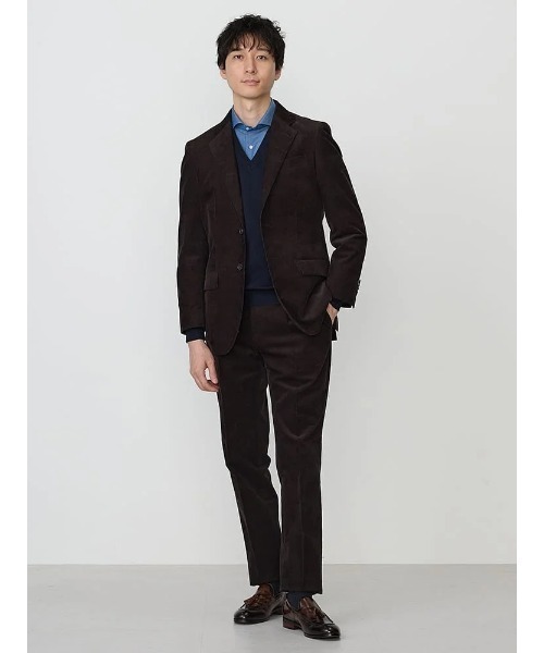 TRANS CONTINENTS（トランスコンチネンツ）の「TRANS CONTINETNS　コーデュロイセットアップ　ヴィンテージ　タックパンツ　ベージュ/ブラウン（スラックス・メンズ・ブラウン/ベージュ・S/M/L/LL/3L）」の16枚目の写真