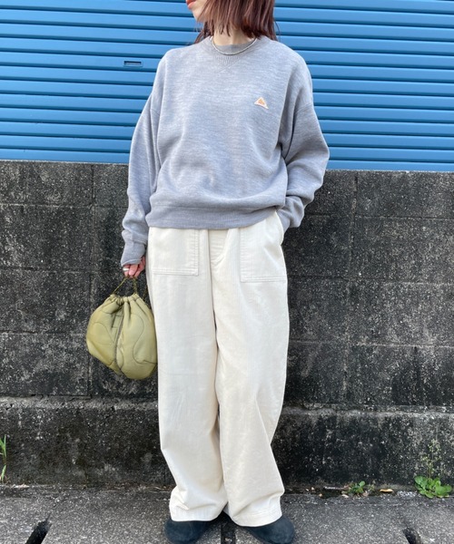 KELTY（ケルティ）の「[KELTY/ケルティ] 別注 ワンポイントロゴ スウェットライクニット（ニット/セーター・レディース・グレー/チャコールグレー/ブラウン/レッド/オートミール・S/M）」の8枚目の写真