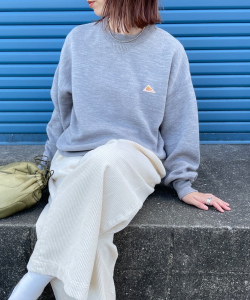 KELTY（ケルティ）の「[KELTY/ケルティ] 別注 ワンポイントロゴ スウェットライクニット（ニット/セーター・レディース・グレー/チャコールグレー/ブラウン/レッド/オートミール・S/M）」の20枚目の写真
