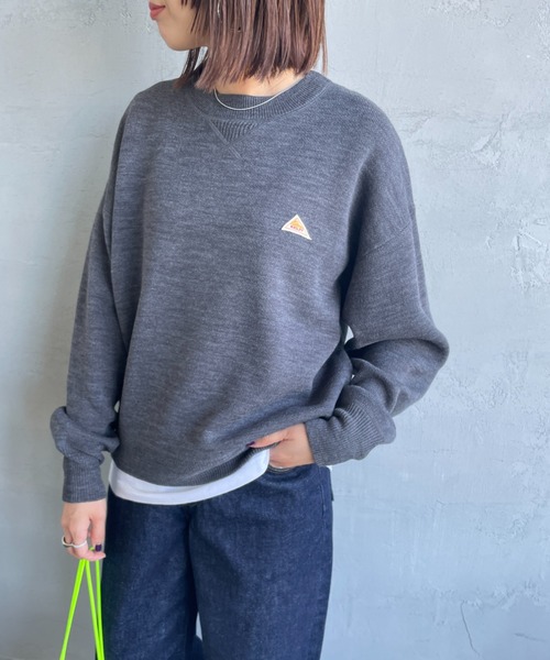 KELTY（ケルティ）の「[KELTY/ケルティ] 別注 ワンポイントロゴ スウェットライクニット（ニット/セーター・レディース・グレー/チャコールグレー/ブラウン/レッド/オートミール・S/M）」の12枚目の写真