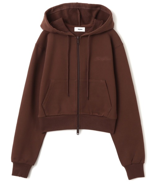 atmos pink（アトモスピンク）の「atmos pink Compact Zip Up Hoodie / アトモス ピンク コンパクト ジップアップ フーディ（パーカー・レディース・ブラウン/ピンク/チャコール・FREE）」の12枚目の写真