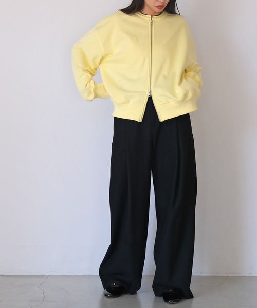 AKTE（アクテ）の「オーバージップカーディガン（カーディガン/ボレロ・レディース・トップグレー/イエロー・FREE）」の14枚目の写真