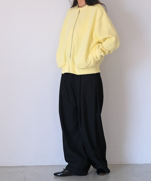 AKTE（アクテ）の「オーバージップカーディガン（カーディガン/ボレロ・レディース・トップグレー/イエロー・FREE）」の15枚目の写真