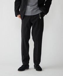 ブラックコーデュロイ スラックス 30 太畝ポリエステルコーデュロイスラックスパンツ＜セットアップ