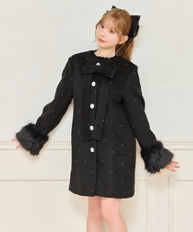 apres jour(アプレジュール)のフロントリボン袖ファービジューコート(その他アウター)