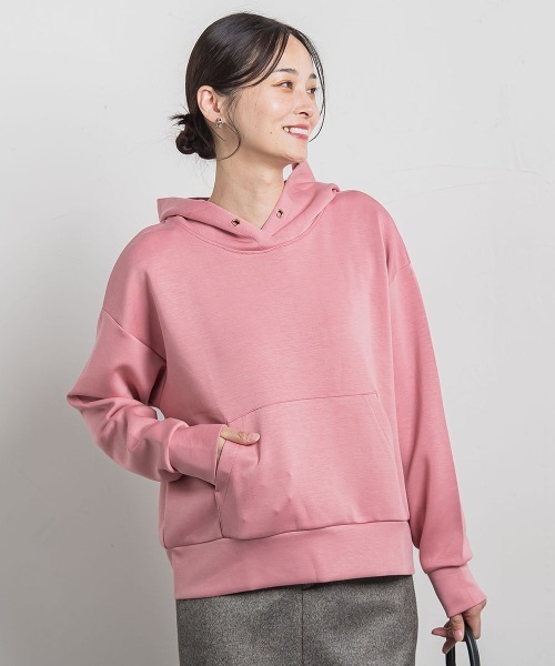 LAUTREAMONT(ロートレアモン)の「【WEB限定】ふんわリッチパーカー≪手洗い可能≫(Tシャツ/カットソー・レディース・ピンク/イエロー/ブラック/チャコールグレー/ブルー/ボルドー/ベージュ・11号/9号)」の1枚目の写真