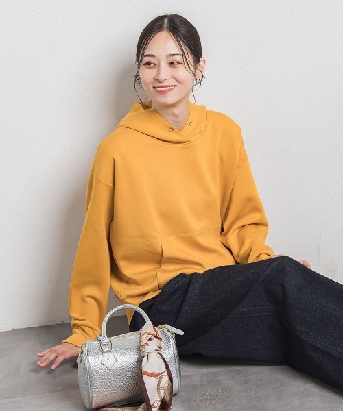LAUTREAMONT(ロートレアモン)の「【WEB限定】ふんわリッチパーカー≪手洗い可能≫(Tシャツ/カットソー・レディース・ピンク/イエロー/ブラック/チャコールグレー/ブルー/ボルドー/ベージュ・11号/9号)」の6枚目の写真