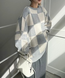 CFT. | ブロックチェックユースフルニット(ニット/セーター)