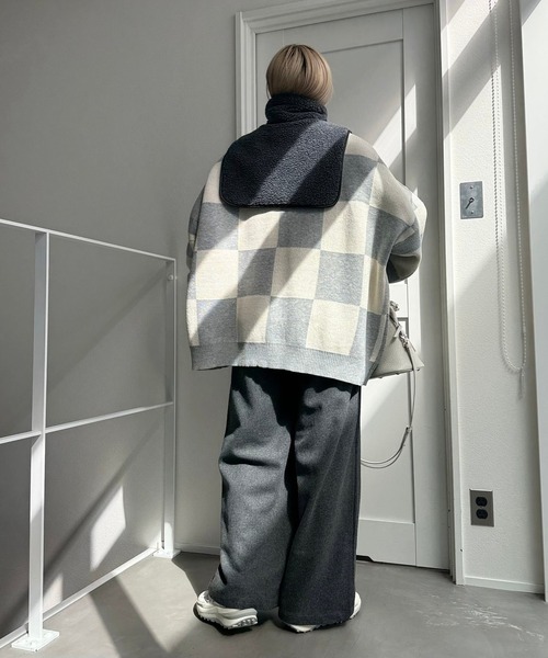 CFT.（シフト）の「ブロックチェックユースフルニット（ニット/セーター・レディース・ライトグレー・FREE）」の17枚目の写真