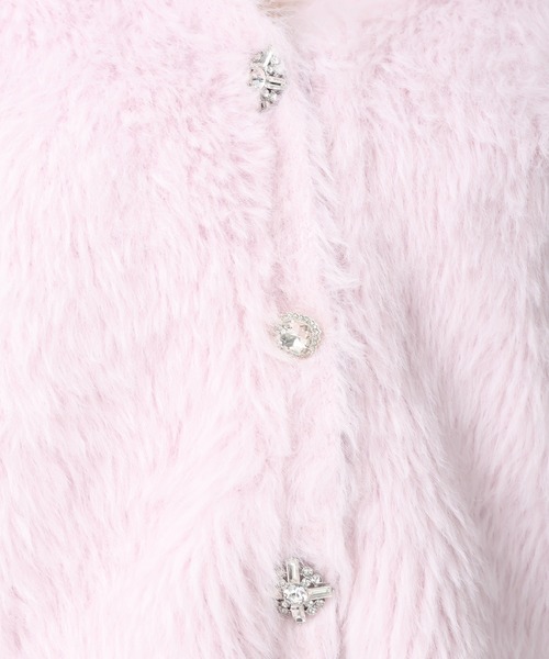 31 Sons de mode（トランテアン　ソン　ドゥ　モード）の「2025秋冬新作 Vネックシャギーカーディガン（カーディガン/ボレロ・レディース・ライトブルー/ピンク/イエロー・ﾌﾘ-）」の20枚目の写真