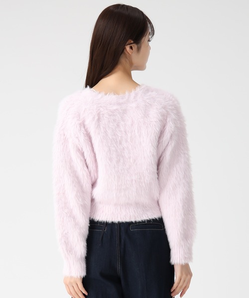 31 Sons de mode（トランテアン　ソン　ドゥ　モード）の「2025秋冬新作 Vネックシャギーカーディガン（カーディガン/ボレロ・レディース・ライトブルー/ピンク/イエロー・ﾌﾘ-）」の18枚目の写真