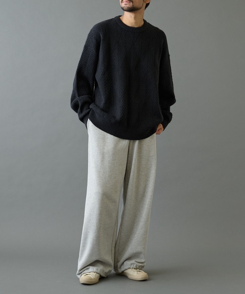 COLONY 2139（コロニートゥーワンスリーナイン）の「タイル柄ニットプルオーバー（ニット/セーター・メンズ・グレー/オレンジ/サックスブルー/ブラック・LARGE/MEDIUM）」の10枚目の写真