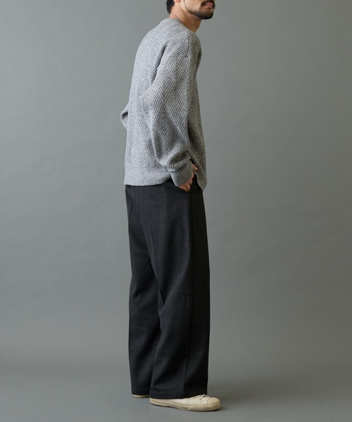 COLONY 2139（コロニートゥーワンスリーナイン）の「タイル柄ニットプルオーバー（ニット/セーター・メンズ・グレー/オレンジ/サックスブルー/ブラック・LARGE/MEDIUM）」の18枚目の写真