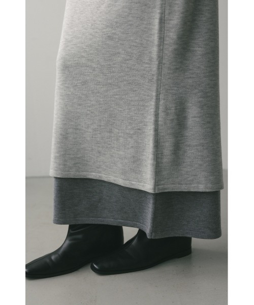 STYLEMIXER（スタイルミキサー）の「レイヤードニットスカート（スカート・レディース・ブラック/グレー・SMALL/MEDIUM）」の18枚目の写真