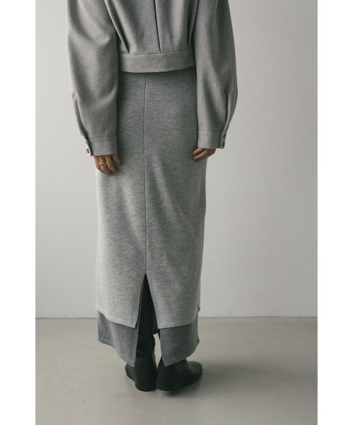 STYLEMIXER（スタイルミキサー）の「レイヤードニットスカート（スカート・レディース・ブラック/グレー・SMALL/MEDIUM）」の9枚目の写真