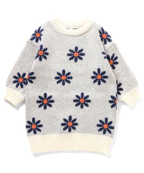 セール】【WEB限定/ジュニア対応】フラワー・ハートニットワンピース