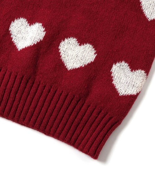 セール】【WEB限定/ジュニア対応】フラワー・ハートニットワンピース