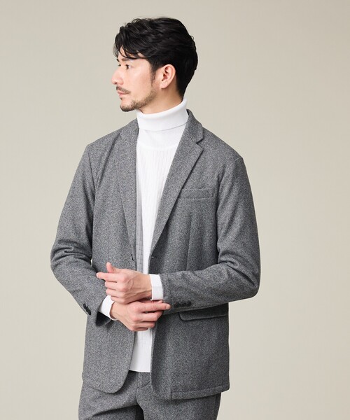 セール】【セットアップ対応】ヘリンボーン ジャガード ニット