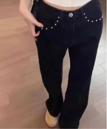 SORUTT（ソルト）の「【 SORUTT / ソルト 】 スタッズディティール ブラックパンツ #（その他パンツ）」