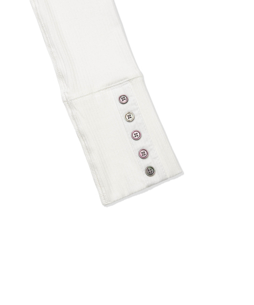 MOAA(モア)の「Button Line Rib Top (WHITE)(Tシャツ/カットソー・レディース・その他・SMALL/MEDIUM)」の5枚目の写真