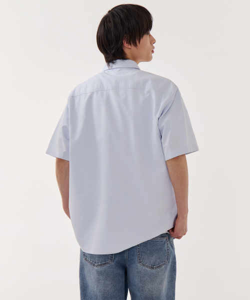 MUSINSA STANDARD（ムシンサスタンダード）の「リラックスドオックスフォード半袖シャツ[スカイブルー]（シャツ/ブラウス・メンズ・その他・MEDIUM/LARGE/X-LARGE/XX-LARGE/SMALL）」の3枚目の写真