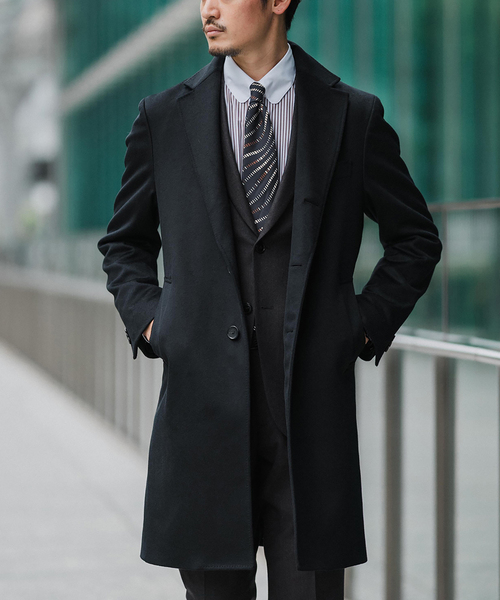 追加》SUPER 140's ウール / カシミヤ チェスターコート（チェスター
