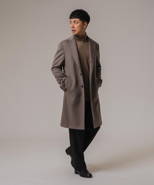 追加》SUPER 140's ウール / カシミヤ チェスターコート（チェスター