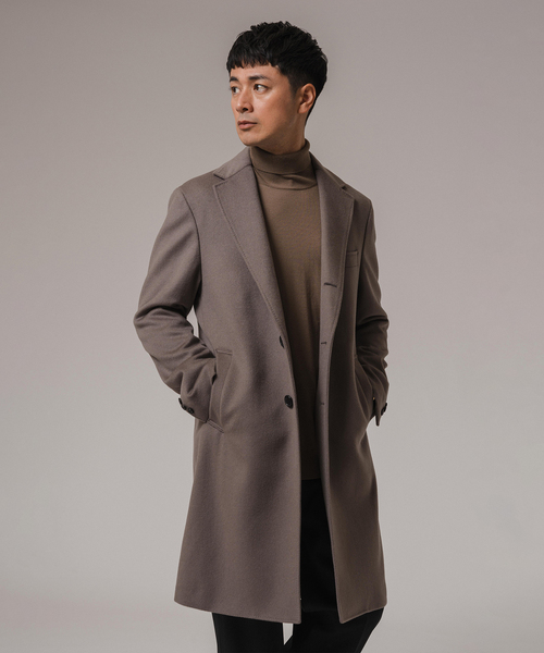 追加》SUPER 140's ウール / カシミヤ チェスターコート（チェスター