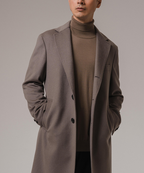 追加》SUPER 140's ウール / カシミヤ チェスターコート（チェスター