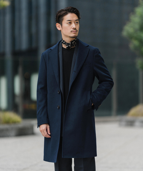 追加》SUPER 140's ウール / カシミヤ チェスターコート（チェスター