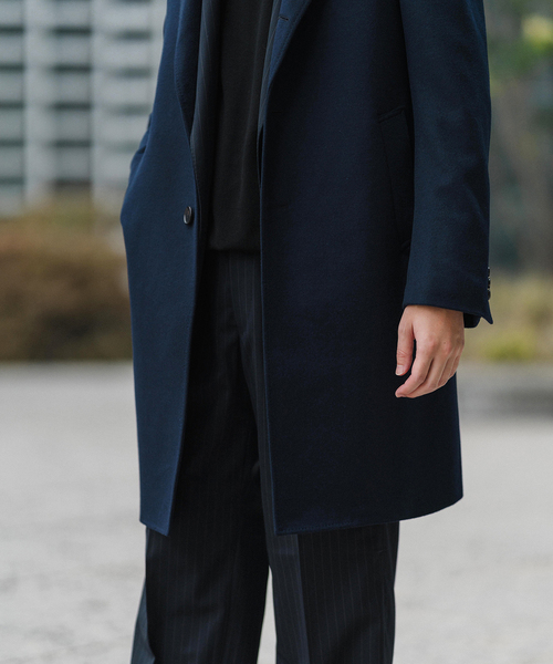 追加》SUPER 140's ウール / カシミヤ チェスターコート（チェスター