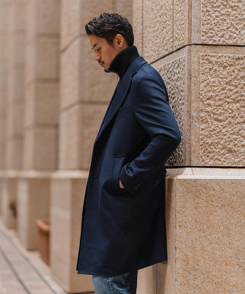 追加》SUPER 140's ウール / カシミヤ チェスターコート（チェスター