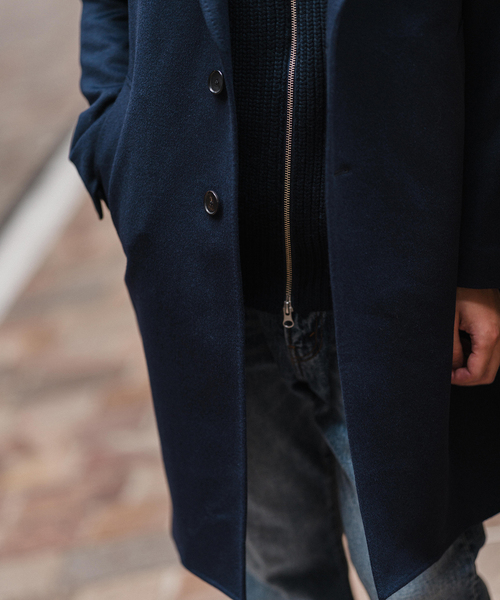 セール】《追加》SUPER 140's ウール / カシミヤ チェスターコート