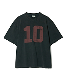 PARTIMENTO（パルティメント）の「ナンバークラックTシャツブラック（Tシャツ/カットソー）」