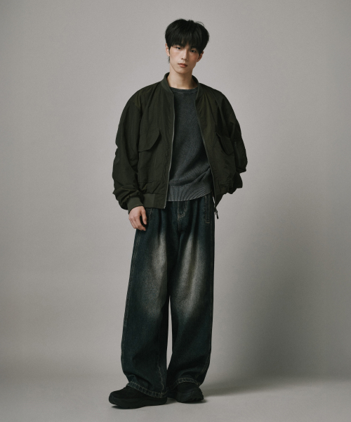 Verdnt（バーダント）の「コンストラクションワイドデニムパンツ[サンドブルー]（デニムパンツ・レディース・インディゴブルー・X-LARGE/MEDIUM/LARGE/SMALL）」の5枚目の写真